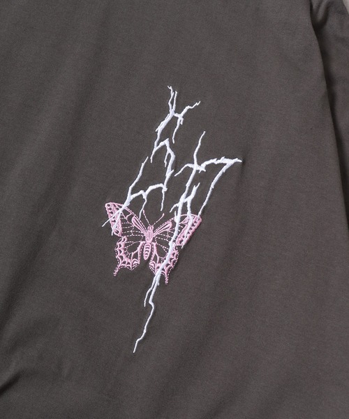 RE730（アールイーセブンサーティー）の「Printed dolman T-shirt / プリントドルマンTシャツ unisex（Tシャツ/カットソー・メンズ・チャコール/ブラック/ホワイト・M/L）」の11枚目の写真