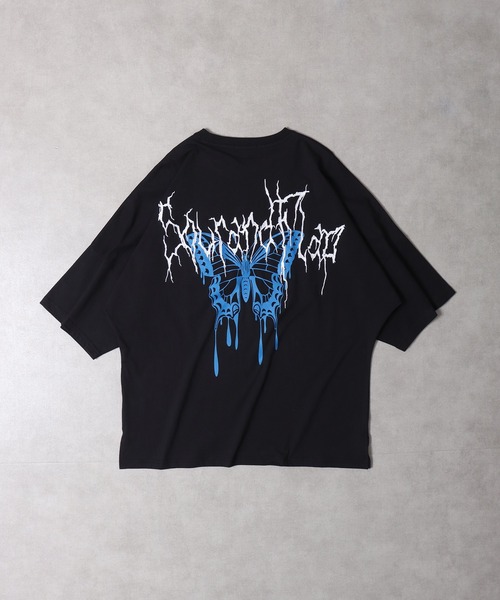 RE730（アールイーセブンサーティー）の「Printed dolman T-shirt / プリントドルマンTシャツ unisex（Tシャツ/カットソー・メンズ・チャコール/ブラック/ホワイト・M/L）」の7枚目の写真