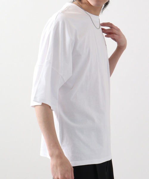 RE730（アールイーセブンサーティー）の「Printed dolman T-shirt / プリントドルマンTシャツ unisex（Tシャツ/カットソー・メンズ・チャコール/ブラック/ホワイト・M/L）」の21枚目の写真