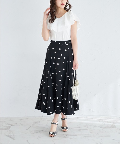 tocco closet(トッコ クローゼット)の「ラッフルフリル切り替えリブカットプルオーバー(Tシャツ/カットソー・レディース・レモンイエロー/オフホワイト/ブラック・M)」の6枚目の写真