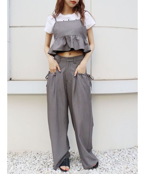 EVRIS（エヴリス）の「Get a Head クロップドTシャツ（Tシャツ/カットソー・レディース・イエロー/ブラック/ホワイト・FREE）」の9枚目の写真