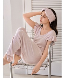 SNIDEL HOME Creamy Touch ロングパンツ　アイボリー　美品 セール】カットレーヨンロングパンツ（ルームウェア/パジャマ