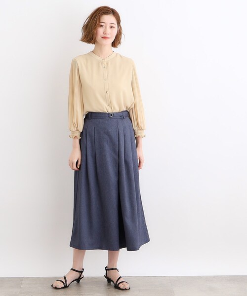 grove(グローブ)の「◆前後2WAY楊柳シャーリングブラウス(シャツ/ブラウス・レディース・オフホワイト/ブラック/イエロー系その他・03/02/01/04/05)」の18枚目の写真