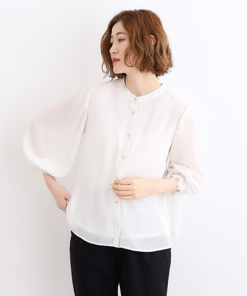 grove(グローブ)の「◆前後2WAY楊柳シャーリングブラウス(シャツ/ブラウス・レディース・オフホワイト/ブラック/イエロー系その他・03/02/01/04/05)」の15枚目の写真