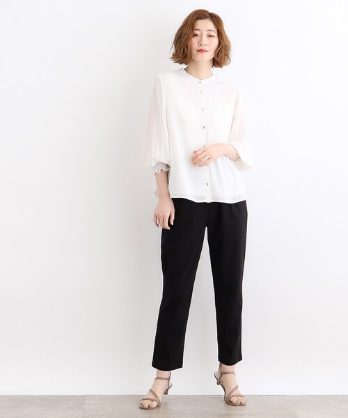 grove(グローブ)の「◆前後2WAY楊柳シャーリングブラウス(シャツ/ブラウス・レディース・オフホワイト/ブラック/イエロー系その他・03/02/01/04/05)」の13枚目の写真