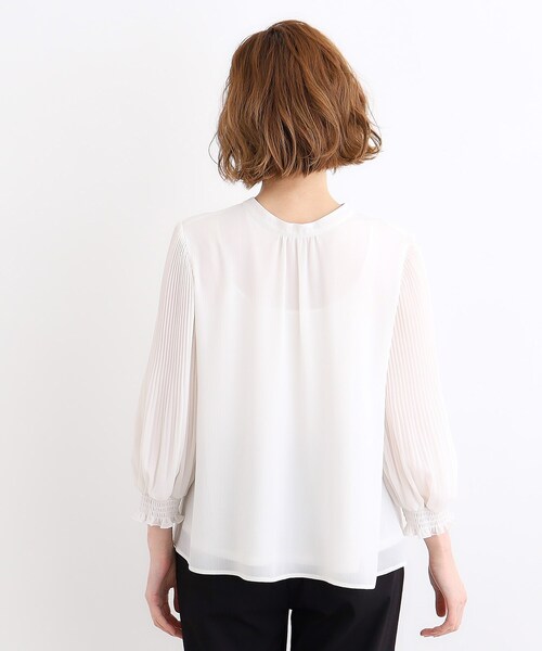 grove(グローブ)の「◆前後2WAY楊柳シャーリングブラウス(シャツ/ブラウス・レディース・オフホワイト/ブラック/イエロー系その他・03/02/01/04/05)」の7枚目の写真