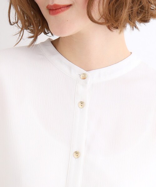 grove(グローブ)の「◆前後2WAY楊柳シャーリングブラウス(シャツ/ブラウス・レディース・オフホワイト/ブラック/イエロー系その他・03/02/01/04/05)」の6枚目の写真