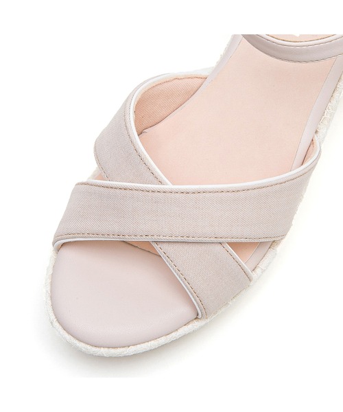 JELLY BEANS（ジェリービーンズ）の「2WAYチャーム付きストラップウエッジサンダル<ふわさら>(204-32969)JELLY BEANS(ジェリービーンズ)（サンダル・レディース・ライトグリーン/ブラック/ライトベージュ・L/M/S/SS/LL）」の14枚目の写真