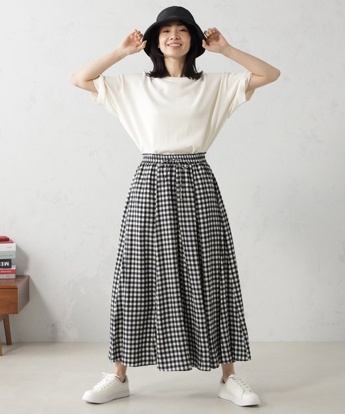 FOUND GOOD(ファウンドグッド)の「サラツヤフレアスカート(スカート・レディース・イエロー系5/グレー系8/グレー系1/アイボリー/グレー系・M/S/L)」の22枚目の写真