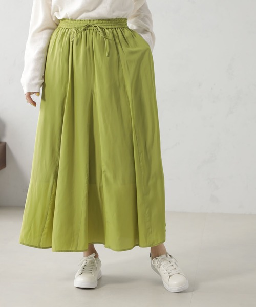 FOUND GOOD(ファウンドグッド)の「サラツヤフレアスカート(スカート・レディース・イエロー系5/グレー系8/グレー系1/アイボリー/グレー系・M/S/L)」の21枚目の写真