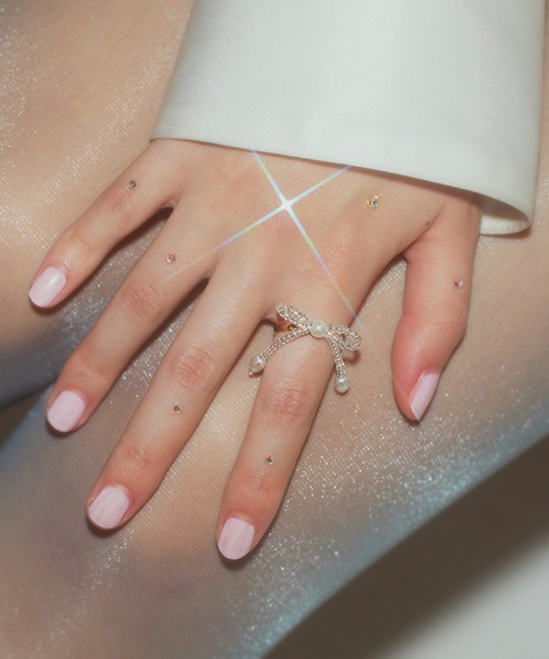 ANU（アヌ）の「ribbon beads ring - リボンビーズリング（リング・レディース・ブラック/ホワイト・FREE）」の20枚目の写真
