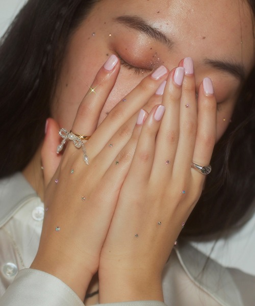 ANU（アヌ）の「ribbon beads ring - リボンビーズリング（リング・レディース・ブラック/ホワイト・FREE）」の6枚目の写真
