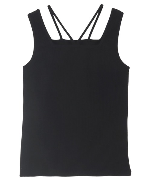 KOBE LETTUCE（コウベレタス）の「前後2wayホルタータンクトップ（タンクトップ・レディース・グレイッシュベージュ/ブラック/ホワイト×ブラック/ナチュラル・M）」の10枚目の写真