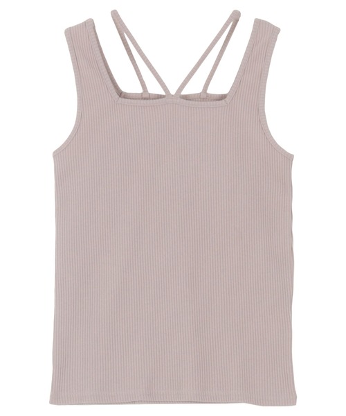 KOBE LETTUCE（コウベレタス）の「前後2wayホルタータンクトップ（タンクトップ・レディース・グレイッシュベージュ/ブラック/ホワイト×ブラック/ナチュラル・M）」の12枚目の写真