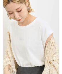 Samansa Mos2 blue | ワイドショルダータンク(Tシャツ/カットソー)