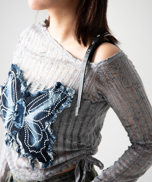 .KOM（ドットコム）の「A'GEM/9 × .kom 『.KOM/ドットケーオーエム』 バタフライデザイントップス（その他トップス・レディース・グレー・S/M）」の17枚目の写真