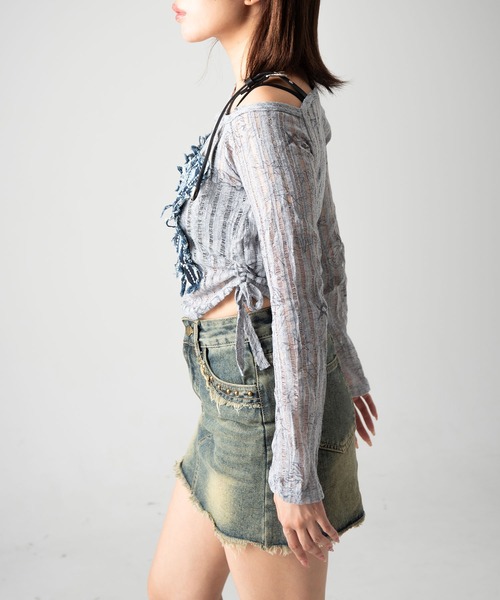 .KOM（ドットコム）の「A'GEM/9 × .kom 『.KOM/ドットケーオーエム』 バタフライデザイントップス（その他トップス・レディース・グレー・S/M）」の19枚目の写真