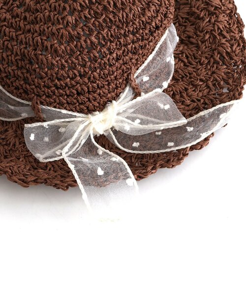 BREEZE(ブリーズ)の「リボン付ペーパーハット(ハット・キッズ・ブラウン/ベージュ・50/52/54)」の6枚目の写真