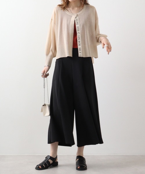 BRODIAEA(ブローディア)の「BRODIAEA ダンボールニットスカーチョ(その他パンツ・レディース・モカ/ネイビー/ブラック/ブルー/シルバーグレー・M-L)」の9枚目の写真