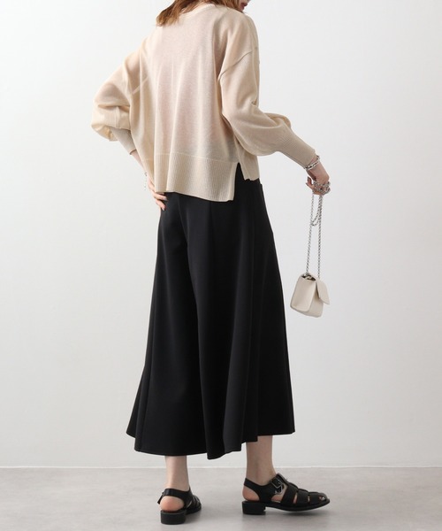 BRODIAEA(ブローディア)の「BRODIAEA ダンボールニットスカーチョ(その他パンツ・レディース・モカ/ネイビー/ブラック/ブルー/シルバーグレー・M-L)」の11枚目の写真