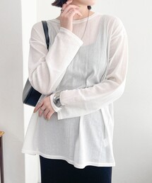 fredy emue | コットンチュールルーズロンT(Tシャツ/カットソー)