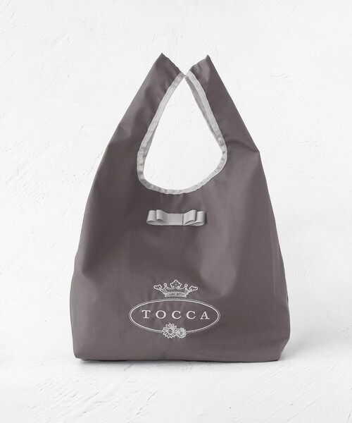 TOCCA(トッカ)の「POINT OF RIBBON ECOBAG エコバッグ(エコバッグ/サブバッグ・レディース・ベージュ系/ブラック系/スカイブルー系/ピンク系/ネイビー系/ライトグレー系・F)」の3枚目の写真