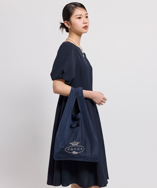 TOCCA(トッカ)の「POINT OF RIBBON ECOBAG エコバッグ(エコバッグ/サブバッグ・レディース・ベージュ系/ブラック系/スカイブルー系/ピンク系/ネイビー系・F)」の6枚目の写真