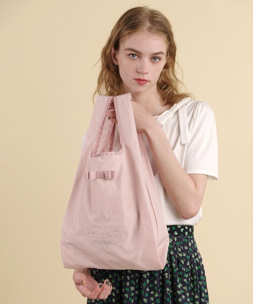 TOCCA(トッカ)の「POINT OF RIBBON ECOBAG エコバッグ(エコバッグ/サブバッグ・レディース・ベージュ系/ブラック系/スカイブルー系/ピンク系/ネイビー系・F)」の7枚目の写真