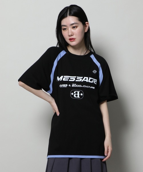 AMESWORLDWIDE（アメスワールドワイド）の「【UNISEX】AMES WORLDWIDE／メッセージラグラン T  2111570（Tシャツ/カットソー・レディース・ブラック/ホワイト/グレー・MEDIUM/LARGE/SMALL）」の19枚目の写真