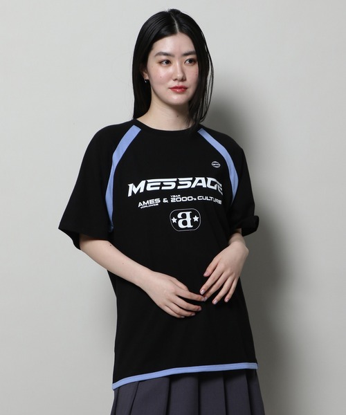 AMESWORLDWIDE（アメスワールドワイド）の「【UNISEX】AMES WORLDWIDE／メッセージラグラン T  2111570（Tシャツ/カットソー・レディース・ブラック/ホワイト/グレー・MEDIUM/LARGE/SMALL）」の20枚目の写真