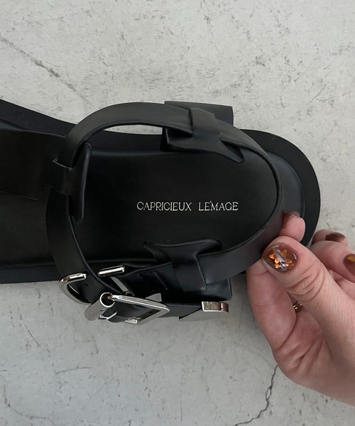 CAPRICIEUX LE'MAGE（カプリシューレマージュ）の「アンクルベルトTストサンダル（サンダル・レディース・ブラック/ブラウン・38/37/36）」の11枚目の写真