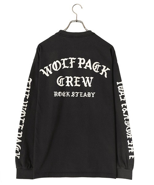 WP（ダブリューピー）の「WP / ダブリューピー：WOLF PACK CREW L/Tee FADED：WP13-LT04[AST]（Tシャツ/カットソー・メンズ・ブラック×ブルー/ブラック×ホワイト・XXL/XL/L）」の3枚目の写真