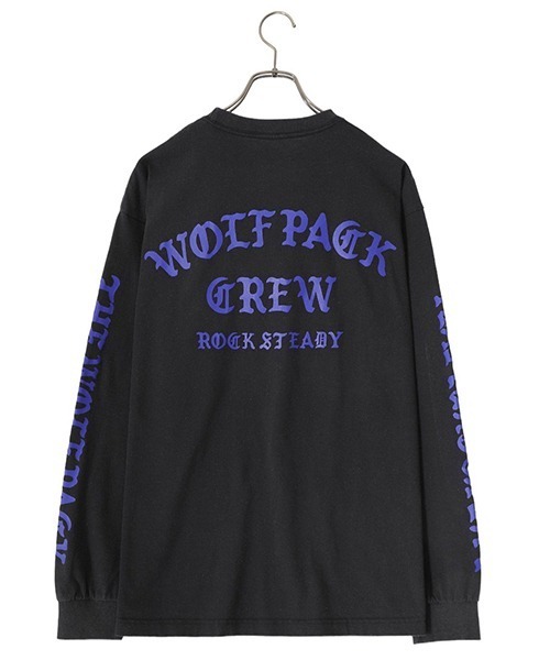 WP（ダブリューピー）の「WP / ダブリューピー：WOLF PACK CREW L/Tee FADED：WP13-LT04[AST]（Tシャツ/カットソー・メンズ・ブラック×ブルー/ブラック×ホワイト・XXL/XL/L）」の12枚目の写真