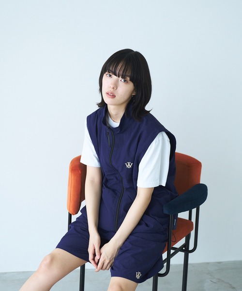 セール】STAND NECK NYLON VEST / スタンドネックナイロンベスト