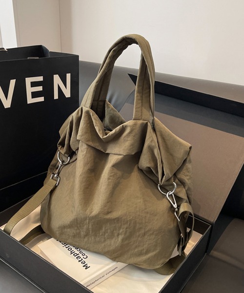 aimoha（アイモハ）の「2WAYナイロンバッグ（ショルダーバッグ・レディース・オフホワイト/ブラック/イエロー/グリーン・FREE）」の20枚目の写真