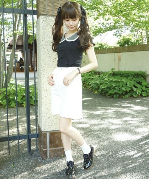 F i.n.t（フィント）の「110zデニム裾フリンジAラインスカート/F&A/fint（デニムスカート・レディース・オフホワイト/インディゴブルー・M/S）」の4枚目の写真