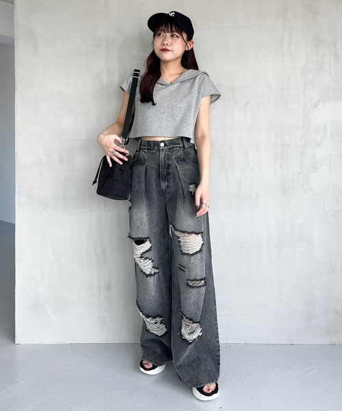 Heather(ヘザー)の「2WAYナイロンBAG 135881(ショルダーバッグ・レディース・ブラック/アイボリー・ONE SIZE)」の5枚目の写真