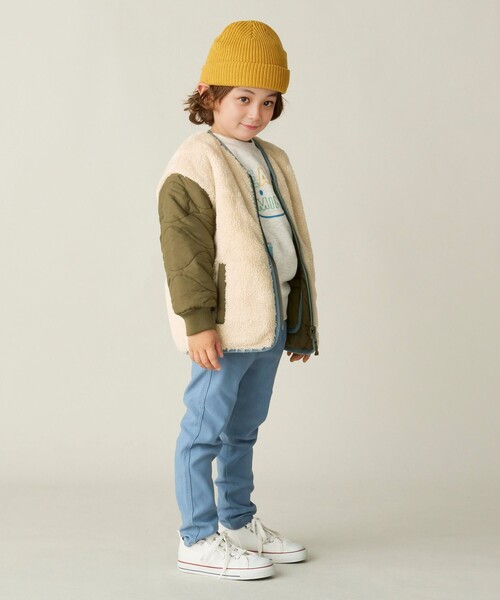 BEAMS mini（ビームスミニ）の「カラー リブ ワッチキャップ 2024FW（ニットキャップ/ビーニー・キッズ・パープル系その他4/イエロー/ブルー系その他・F(52～54㎝)）」の4枚目の写真