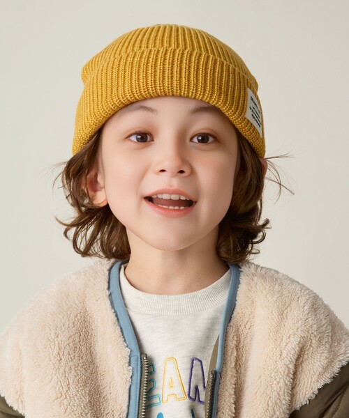 BEAMS mini（ビームスミニ）の「カラー リブ ワッチキャップ 2024FW（ニットキャップ/ビーニー・キッズ・パープル系その他4/イエロー/ブルー系その他・F(52～54㎝)）」の5枚目の写真