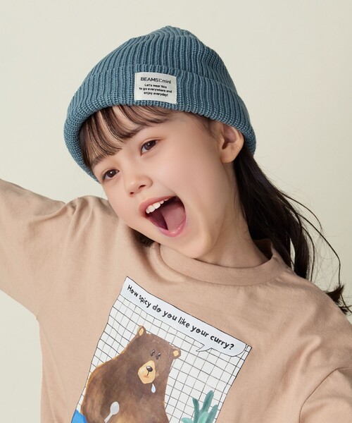 BEAMS mini（ビームスミニ）の「カラー リブ ワッチキャップ 2024FW（ニットキャップ/ビーニー・キッズ・パープル系その他4/イエロー/ブルー系その他・F(52～54㎝)）」の6枚目の写真