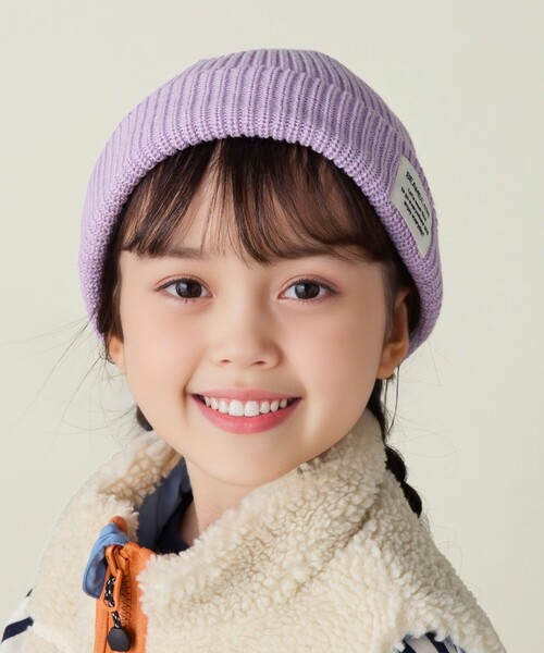 BEAMS mini（ビームスミニ）の「カラー リブ ワッチキャップ 2024FW（ニットキャップ/ビーニー・キッズ・パープル系その他4/イエロー/ブルー系その他・F(52～54㎝)）」の7枚目の写真