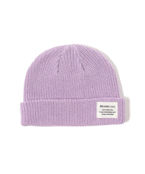 BEAMS mini（ビームスミニ）の「カラー リブ ワッチキャップ 2024FW（ニットキャップ/ビーニー・キッズ・パープル系その他4/イエロー/ブルー系その他・F(52～54㎝)）」の12枚目の写真