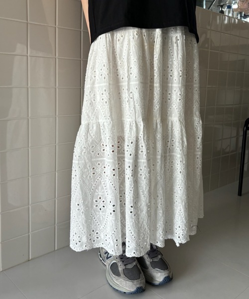 Birthday room(バースデイルーム)の「コットンレーススカート / cotton lace skirt(スカート・レディース・ホワイト・FREE)」の18枚目の写真