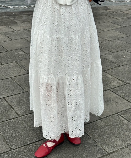 Birthday room(バースデイルーム)の「コットンレーススカート / cotton lace skirt(スカート・レディース・ホワイト・FREE)」の22枚目の写真