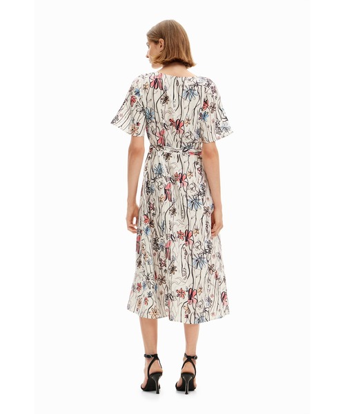 Artyな花柄のミディドレス（ワンピース）｜Desigual（デシグアル）