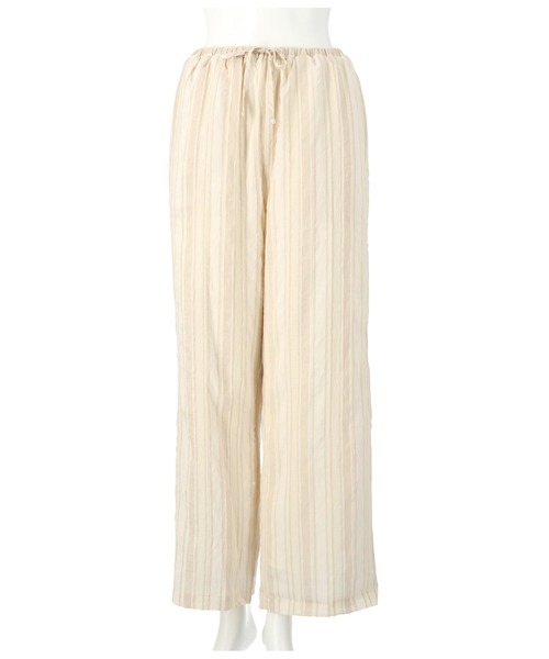 Settimissimo（セッティミッシモ）の「マルチストライプルーズパンツ（スラックス・レディース・アイボリー/ブラック・FREE）」の15枚目の写真