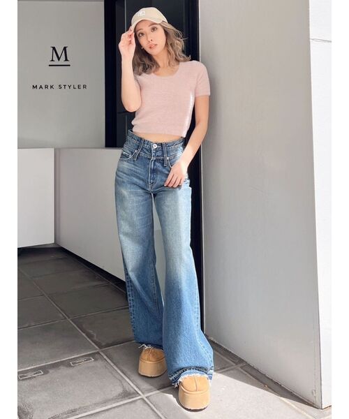 GYDA（ジェイダ）の「シャギーハーフスリーブニットトップス（ニット/セーター・レディース・ベージュ/オフホワイト/ピンク/シルバー・FREE）」の15枚目の写真