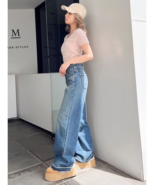 GYDA（ジェイダ）の「シャギーハーフスリーブニットトップス（ニット/セーター・レディース・ベージュ/オフホワイト/ピンク/シルバー・FREE）」の16枚目の写真