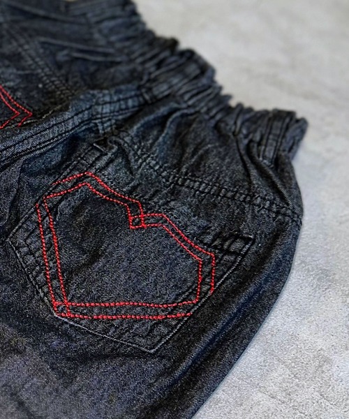 Life Support Products（ライフサポートプロダクツ）の「ハイウエストフリルデニムパンツ（デニムパンツ・キッズ・ネイビー/ブラック・130/120/150/140/100/110/90/95/80）」の9枚目の写真