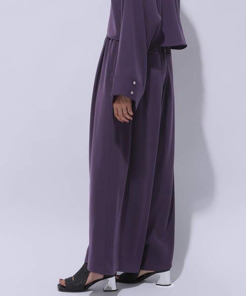 HARE(ハレ)の「トロミワイドパンツ(HARE)(スラックス・レディース・パープル/ブラック・FREE)」の12枚目の写真